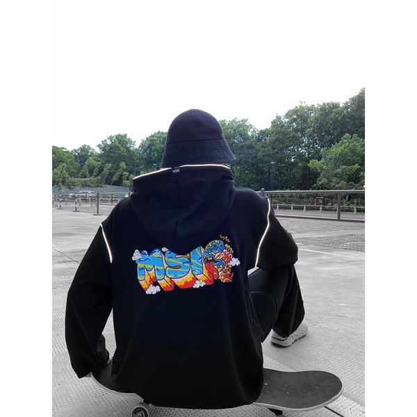 Áo Hoodie msic (đen)
