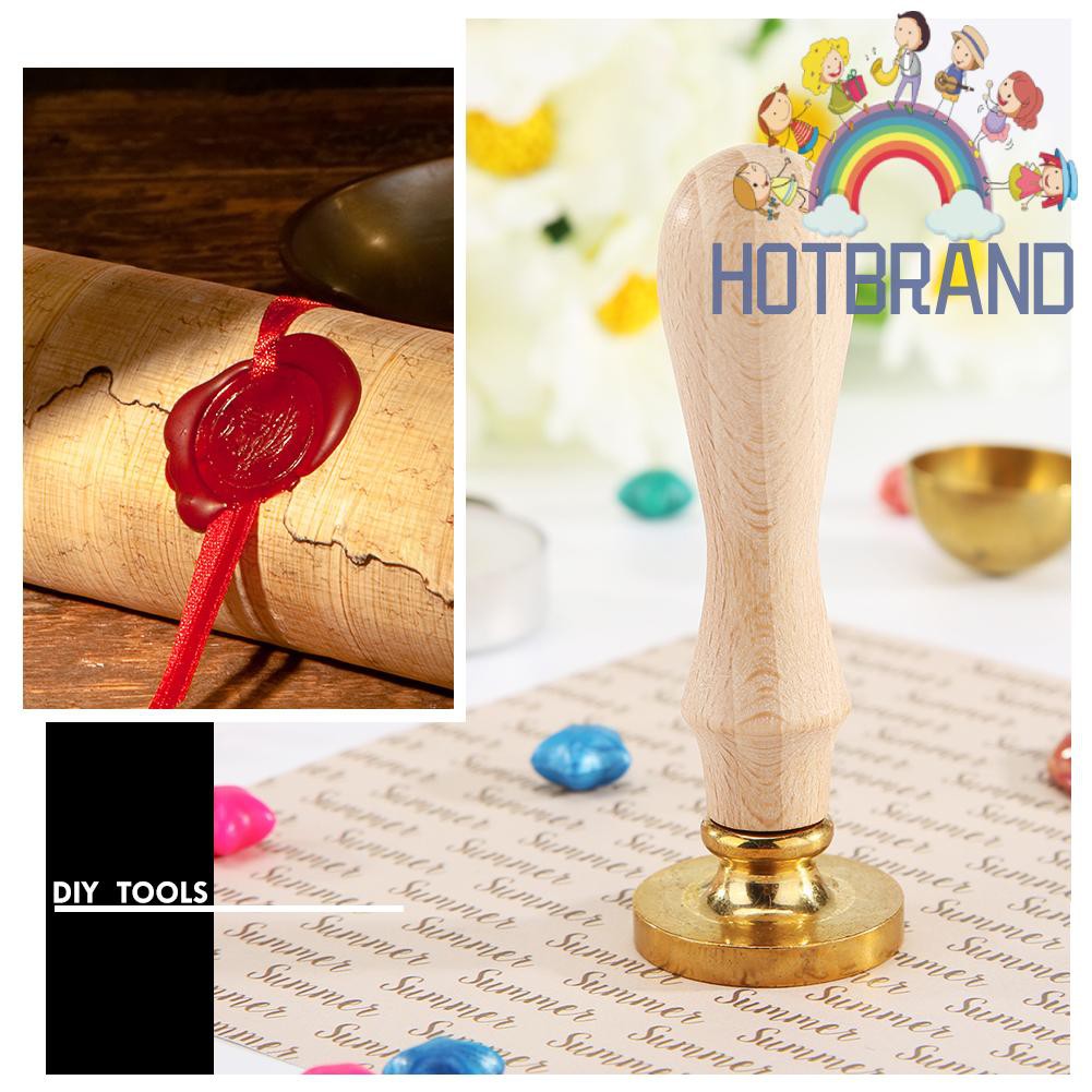 Tay cầm con dấu gỗ phong cách retro độc đáo