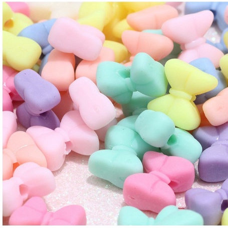 10/25/50gam hạt nhựa hình nơ size 16mm