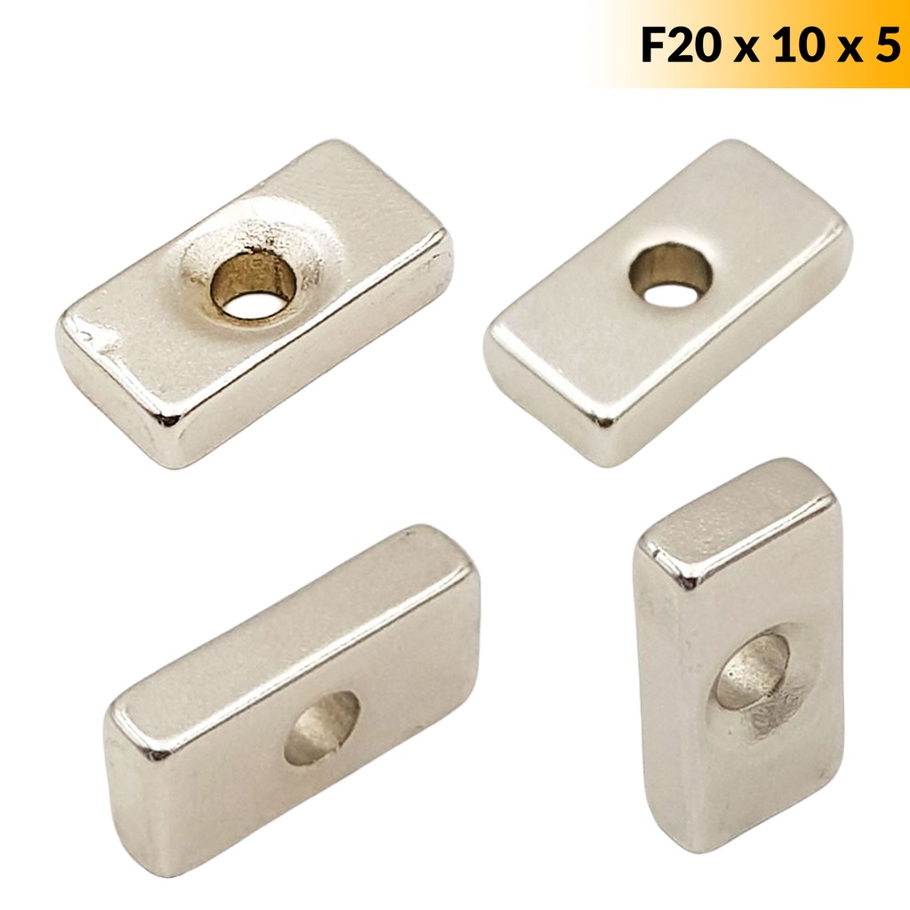 Nam châm đất hiếm chữ nhật có lỗ
