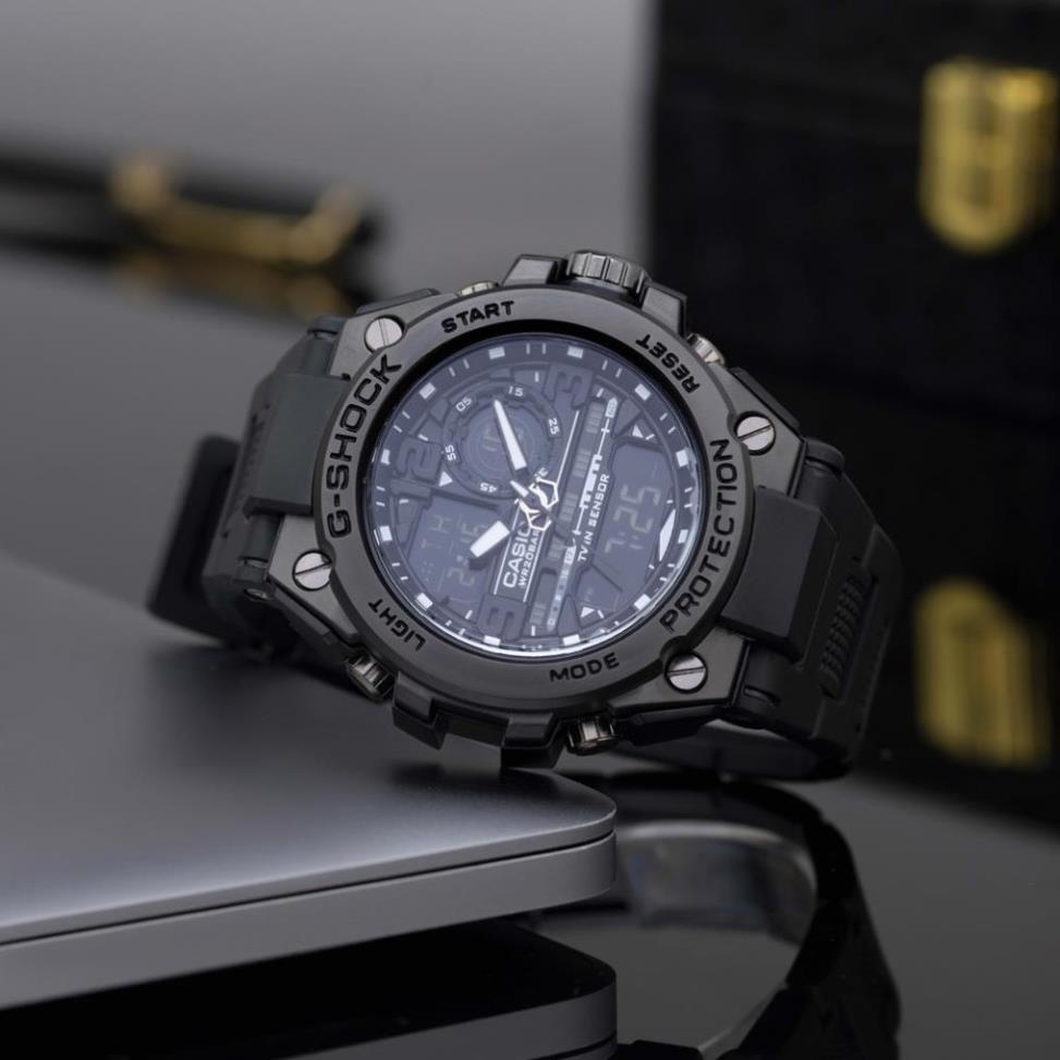 Đồng hồ nam G-Shock máy pin dây cao su mặt chống xước cao cấp có bảo hành DH153 shopmau