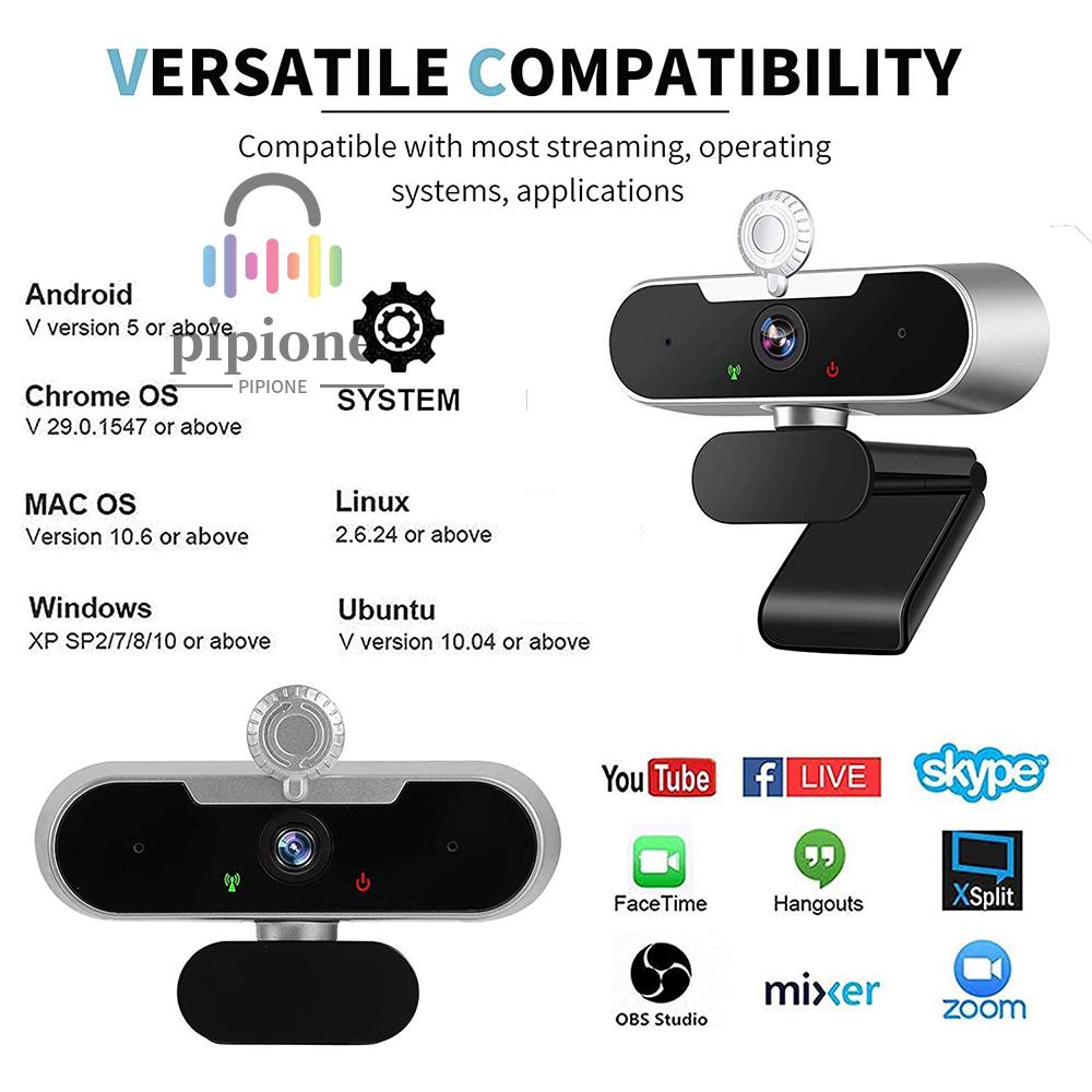 Webcam Hd 1080p 110 ° Gắn Kèm Micro Tiện Dụng | BigBuy360 - bigbuy360.vn