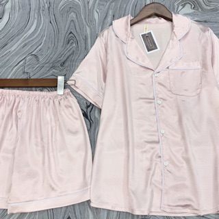 Pyjama Đùi Cộc _ Bộ Mặc Nhà Lụa Satin - Lụa Gấm hoạ tiết