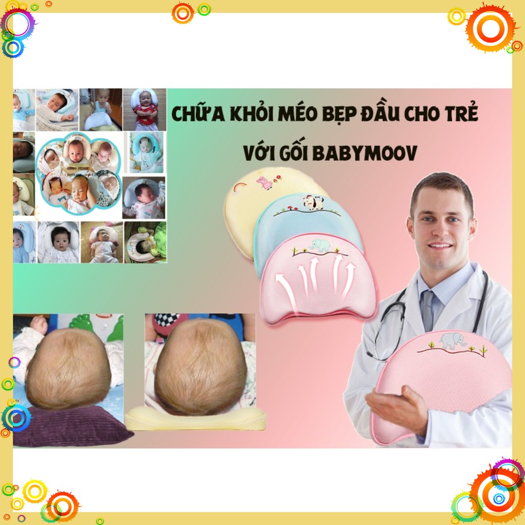 Gối Cao Su Non Babymoov Chống Méo Đầu Cho Bé