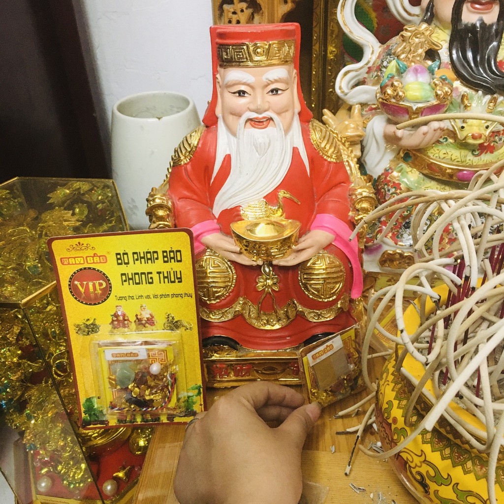 2 bộ Cốt nạp tượng thờ Thần Tài Thổ Địa PHÁP BẢO - HCLB [ Thất bảo ]