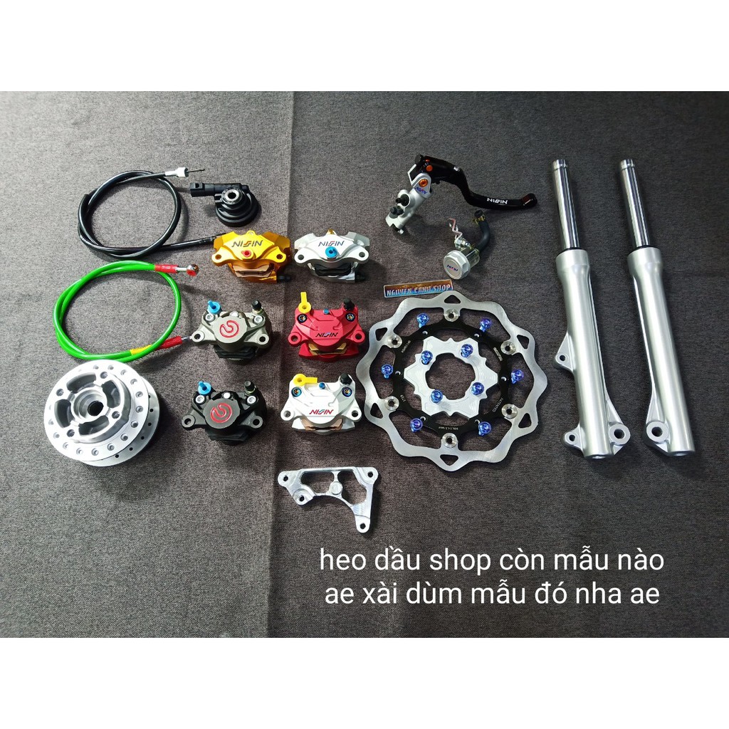 Bộ phanh đĩa trước wave sirius rembo nissin
