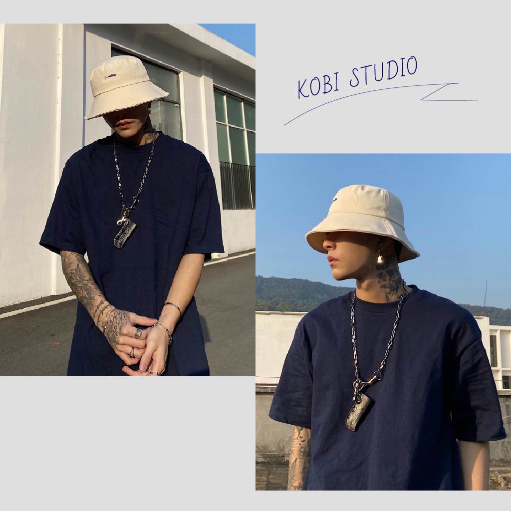 Mũ Bucket Nữ KOBI Vải Dày, Nón Bucket Nữ Hàng Hiệu Hàn Quốc họa tiết cá heo Unisex Phong cách trẻ trung cá tính