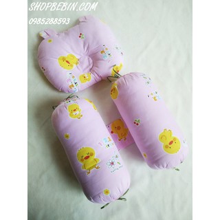 bộ gối chặn thô lụa xuất hàn 100% bông mềm mịn