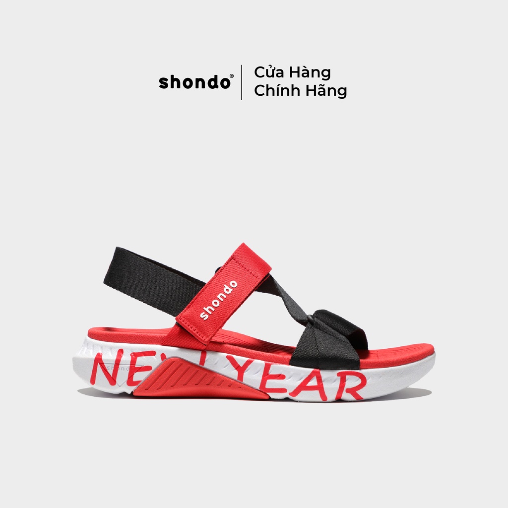 Giày Sandals Shondo F7 Racing Đỏ Đế Trắng NY2021 F7L0061