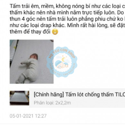 TẤM LÓT BỎ BỈM 4 LỚP TILO 1,6x2m, 1,8x2m, 2,2x2m (katydang)