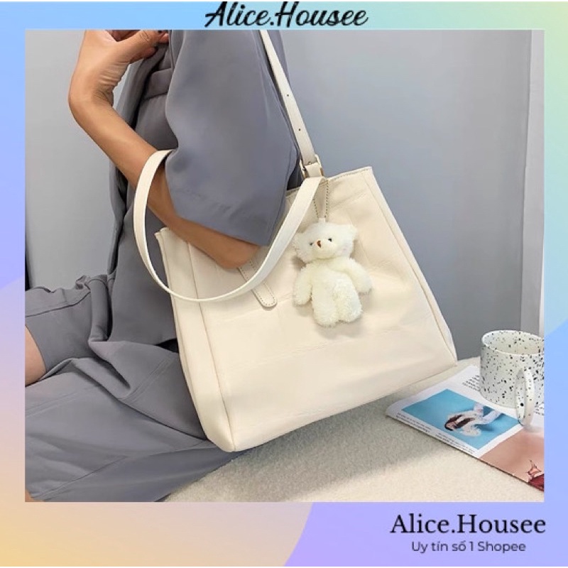 Túi xách nữ tote nữ đeo vai Alicehousee chất liệu da mềm cao cấp đựng vừa A4