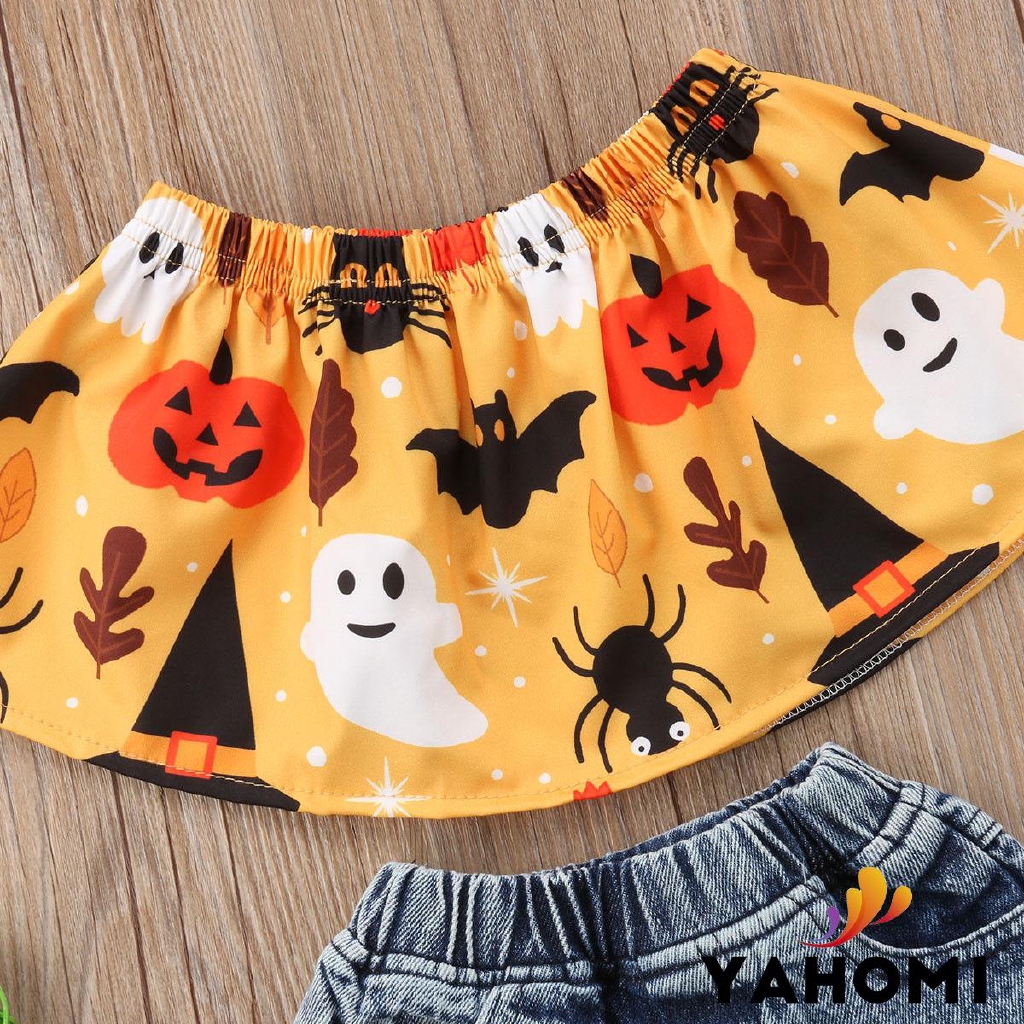 Bộ trang phục 3 món chủ đề Halloween xinh xắn cho bé gái