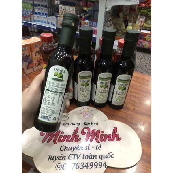 Dầu olive nguyên chất olivoila extra virgin 250ml và750ml