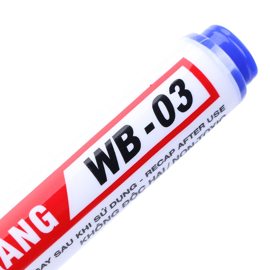 Bút Lông Bảng Thiên Long WB-03 Bôi Được Nét 2.5mm (Hộp 10 Cây)