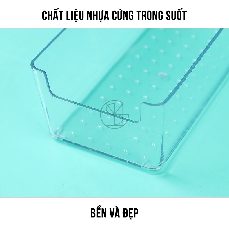Khay Đựng Đồ Chia Ngăn, Khay Đựng Đồ Đa Năng để bàn, sắp xếp hộc tủ bếp, hộp đựng mỹ phẩm nhựa trong suốt