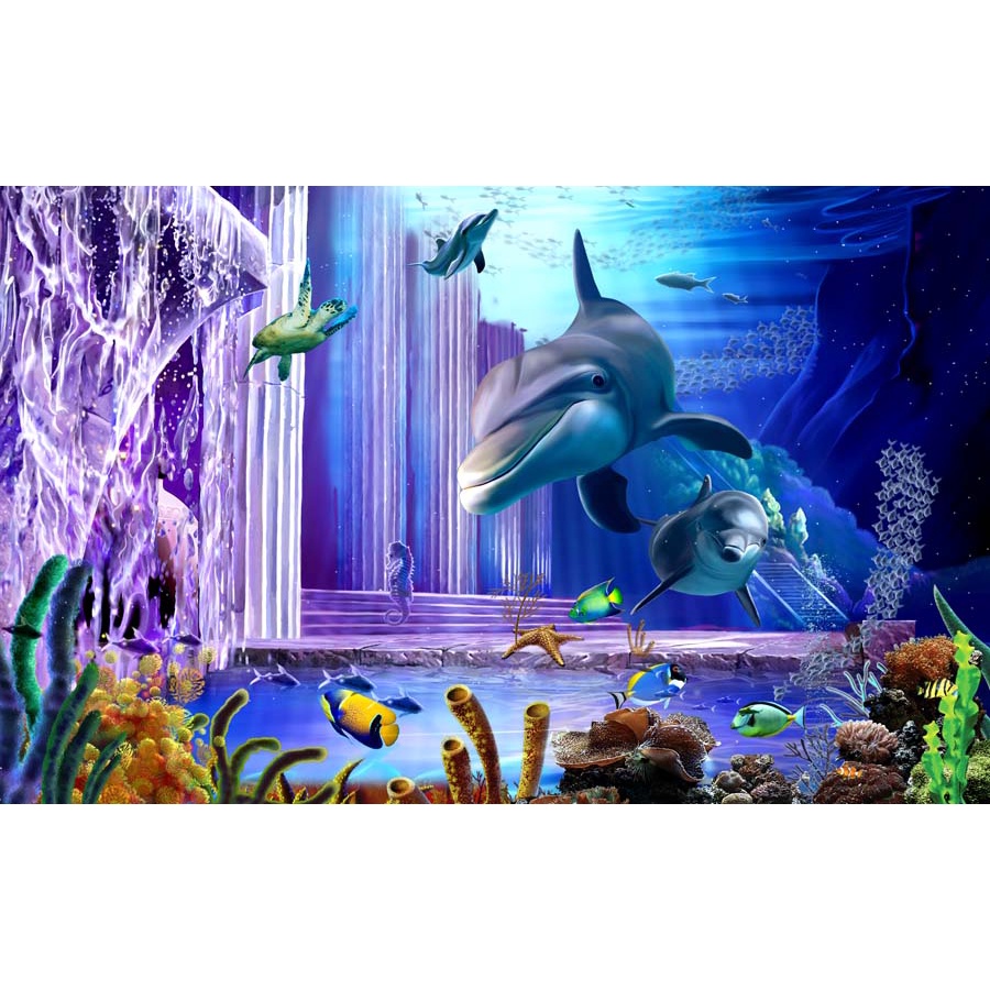 Tranh Dán Tường Chủ Đề Đại Dương 3D