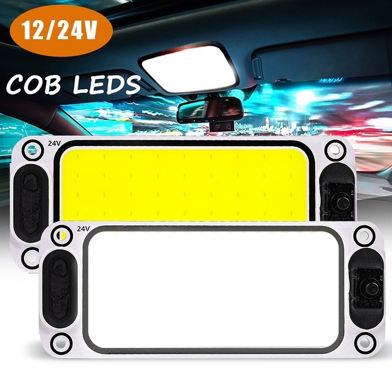 Đèn LED Đọc Sách Hình Chữ Nhật Ánh Sáng Trắng / Trắng Có Đèn Báo Rẽ Gắn Trần Xe Hơi