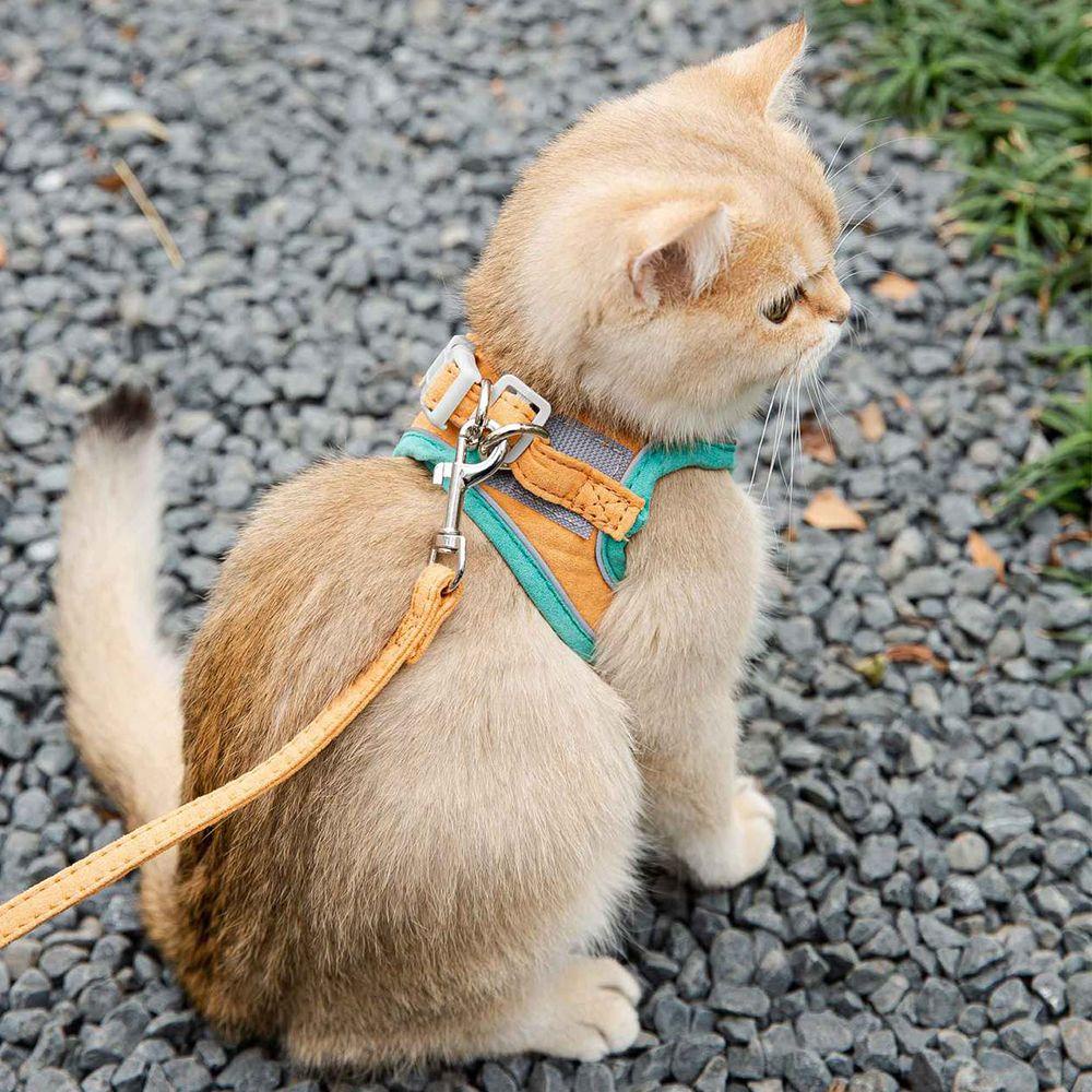 WATTLE Cat Harness Leash Set Anti-lost Safety Adjustable Dog Vest Collar