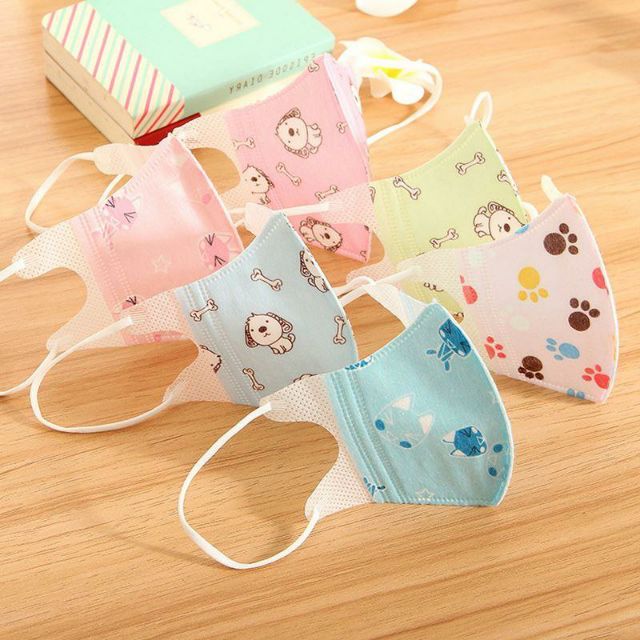 Set 5 khẩu trang trẻ em ngộ nghĩnh chống khuẩn, chống bám bụi | BigBuy360 - bigbuy360.vn