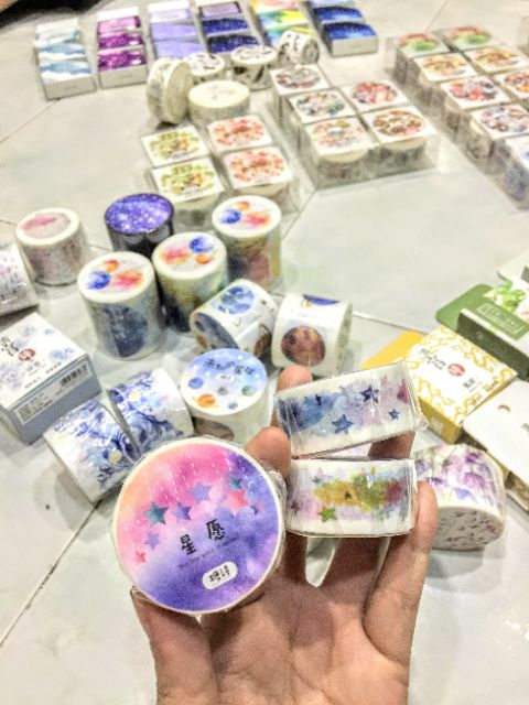 Băng dính trang trí Washi tape chủ đề Vũ trụ bao la