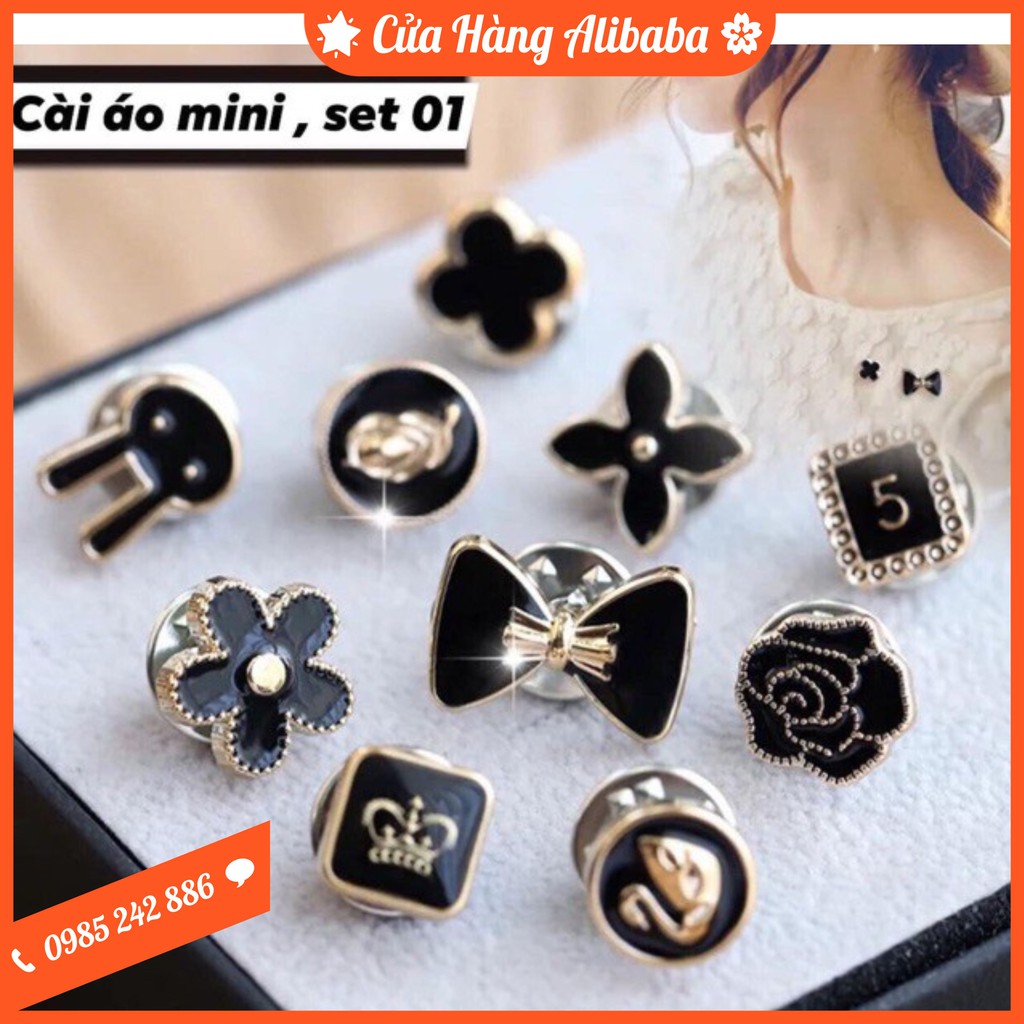 SET 10 Châm Cài Áo - Khuy Cài Áo Xinh Xắn (CÓ CHỌN MẪU)