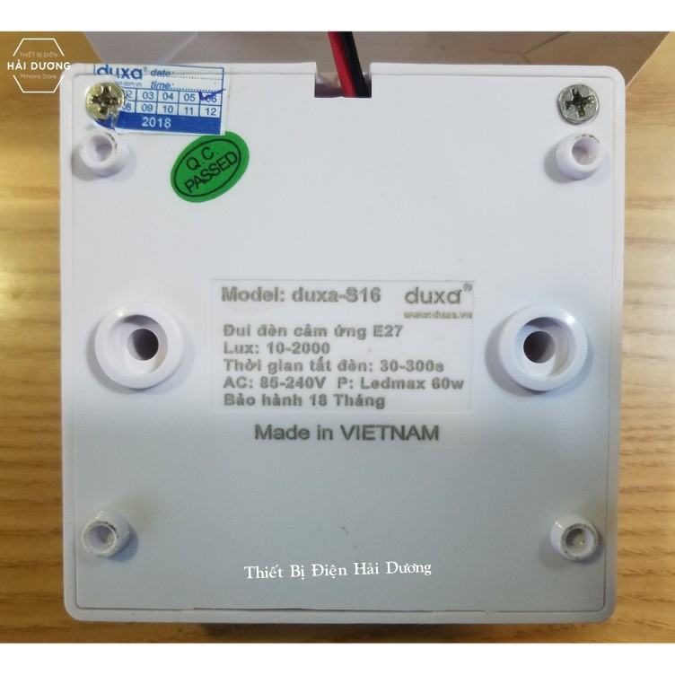 Đui Đèn Cảm Ứng Duxa S16 - Cảm Biến Chuyển Động - Sử Dụng Đui E27 - Bảo Hành 12 tháng