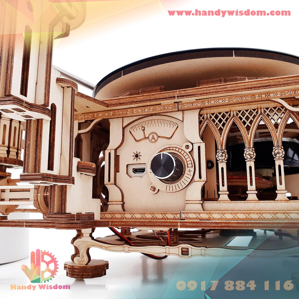 - Máy phát nhạc cổ điển - Robotime Classic Gramophone LKB01