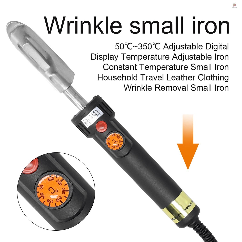 Hgv 220 V 150W 50°C~350°C Bàn Ủi Nhiệt Độ Không Đổi Nhiệt Độ Kỹ Thuật Số Loại Bỏ Nếp Nhăn Cho Quần Áo Da