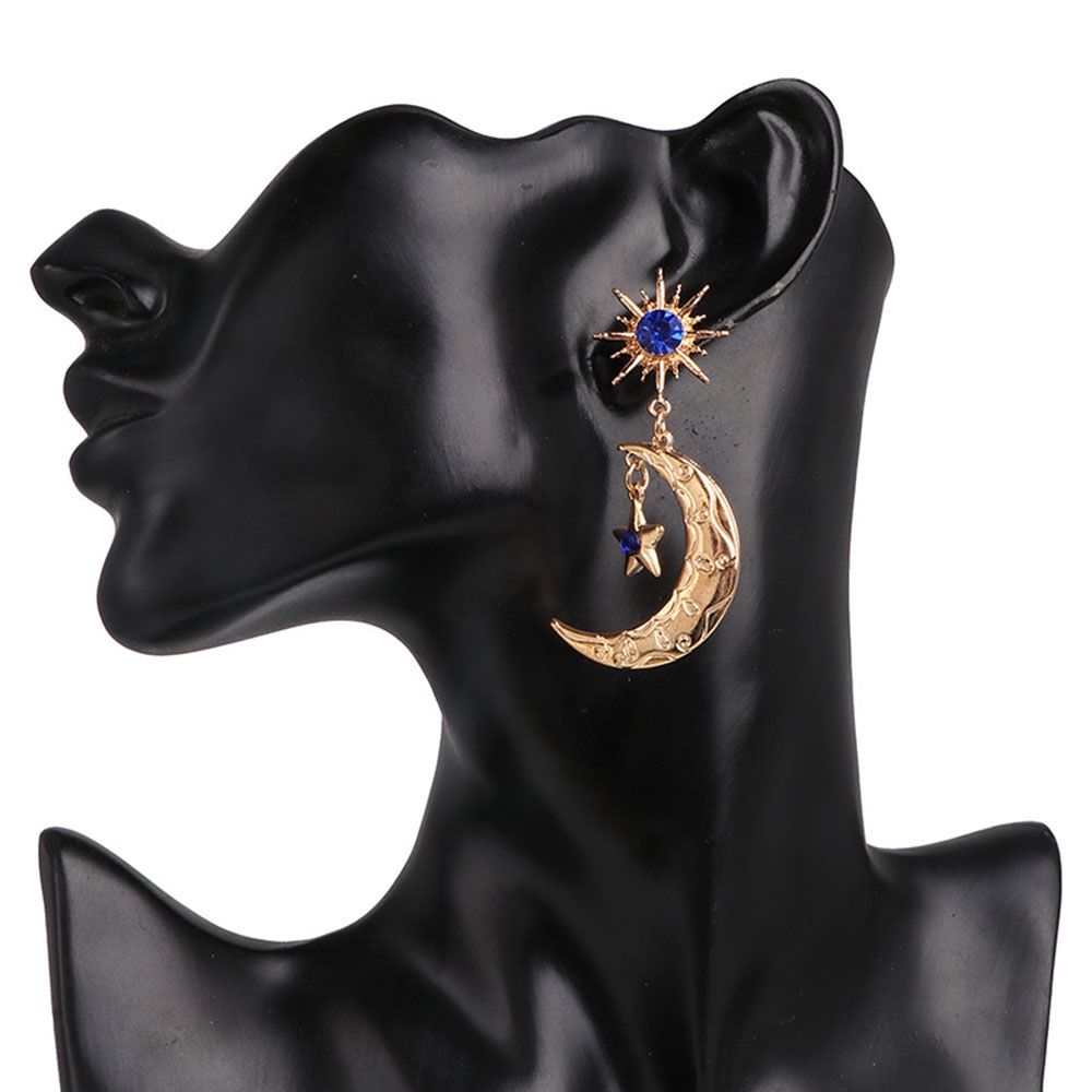 Hoa Tai Dáng Dài Hình Ngôi Sao Bất Đối Xứng Thời Trang