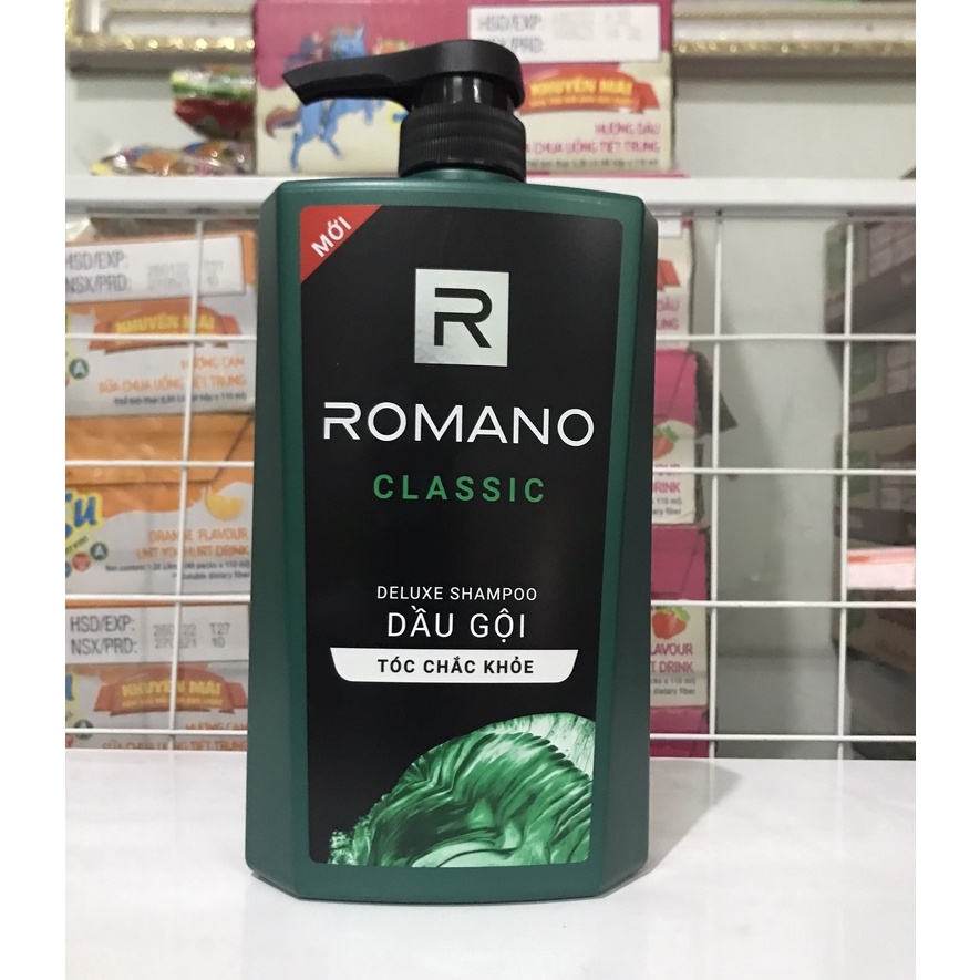 Dầu gội đầu Romano Classic chai có vòi 650ml - mỹ phẩm ola