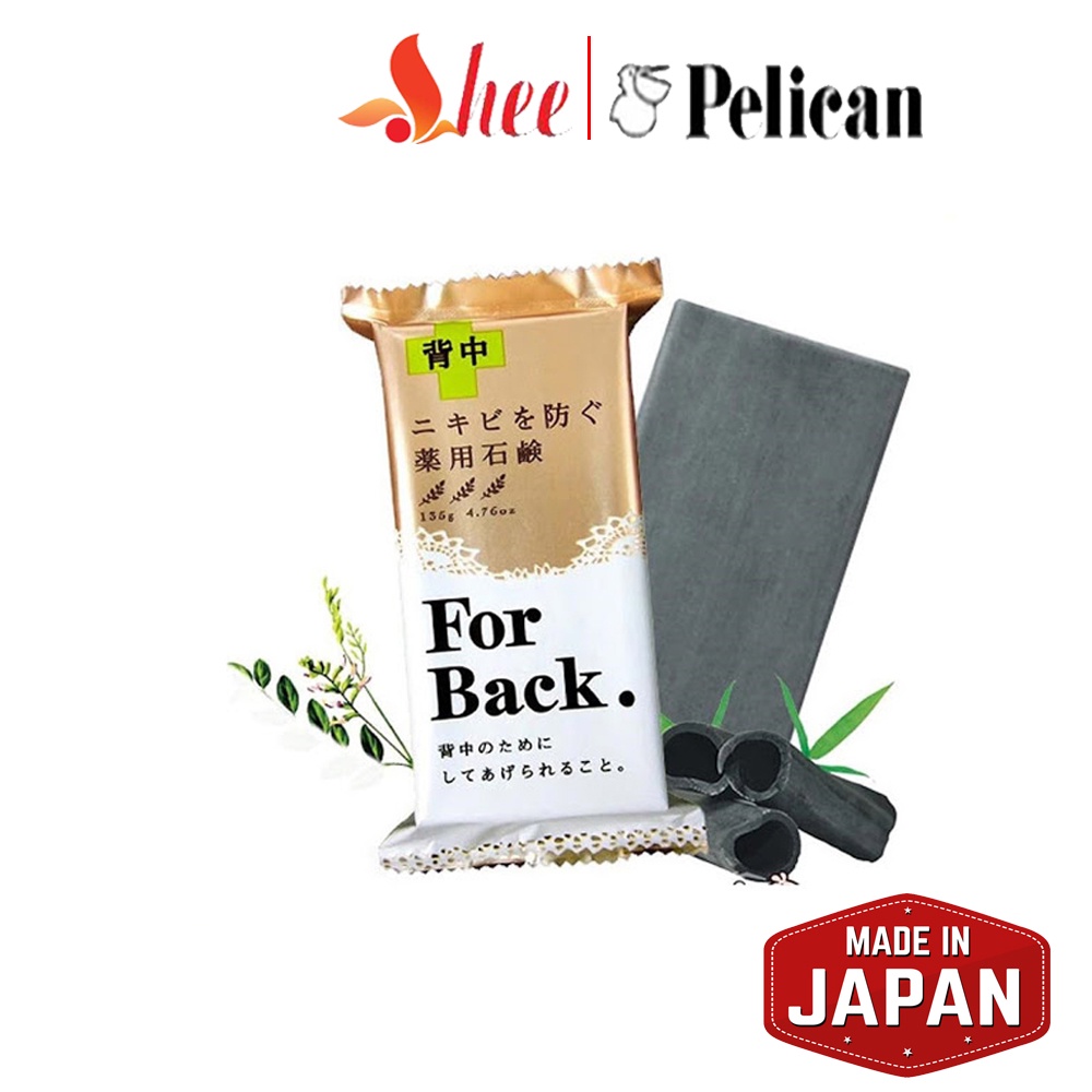 Xà phòng mụn lưng For Back và chai xịt của Pelican Nhật Bản