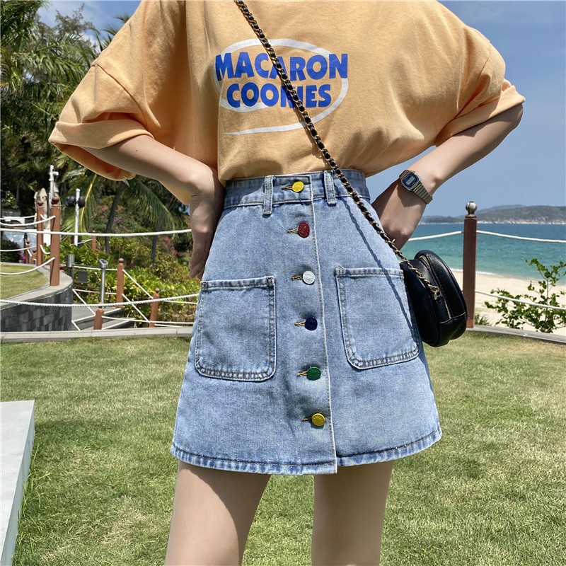 Chân Váy Chữ A Lưng Cao Thời Trang Mùa Hè Hàn Quốc Dễ Phối Đồ | BigBuy360 - bigbuy360.vn