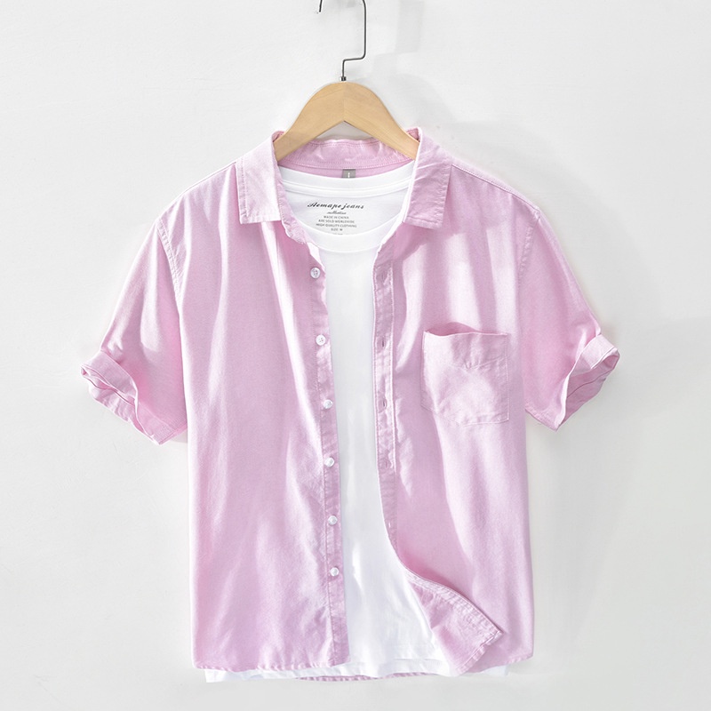 Keep Casual Áo Sơ Mi Vải Cotton Tay Ngắn Thiết Kế Trẻ Trung Cho Nam