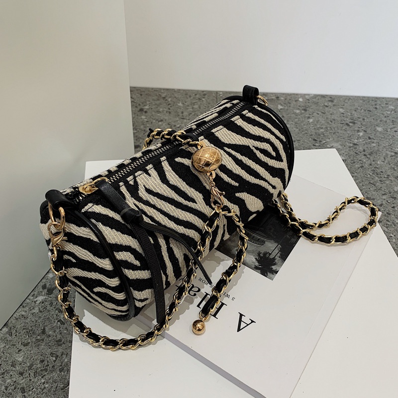 Túi đeo chéo IELGY có dây kéo in họa tiết thời trang phong cách Hàn Quốc dành cho nữ