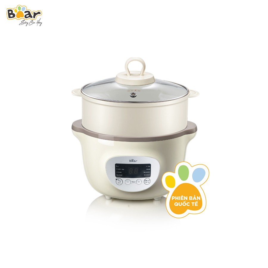 Nồi nấu cháo chậm 1.6L Bear SUBE002 - cho trẻ em đa năng nhỏ gọn tiện dụng