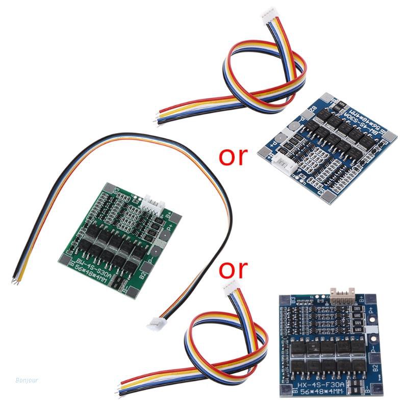 Bảng Mạch Bảo Vệ Pin Bonjour 4s 30a 12.8v W / Balance 3.2v Lifepo4 Life 18650 Bms