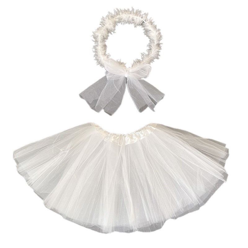 Chân Váy Xòe + Băng Đô Xinh Xắn Dành Cho Bé Gái