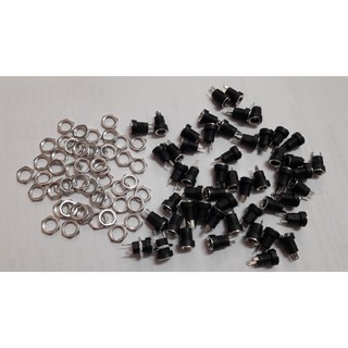 50 cái Jack cắm DC 5.5 x 2.1mm (có răng vặn ốc)