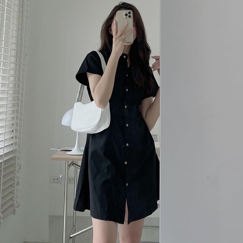Váy Đầm Sơ Mi Nữ Cổ Bẻ Tay Ngắn Đơn Giản Nhưng Vô Cùng Đẹp | Simide Clothing