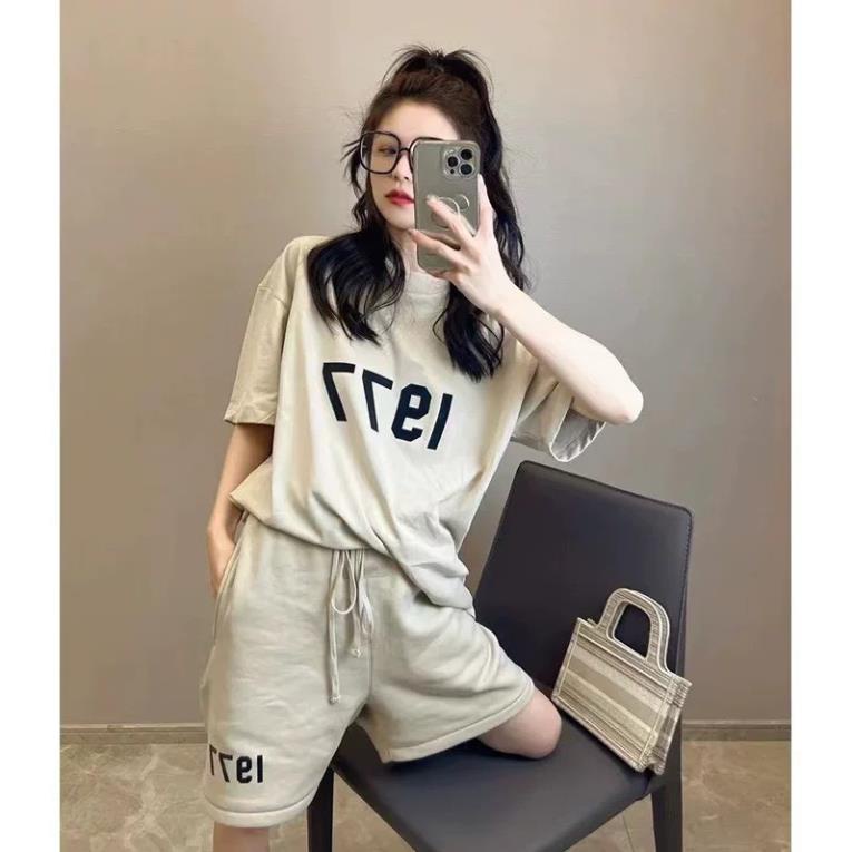 Bộ Đùi Nam Nữ Form Rộng Hàn Quốc1977- Bộ Đùi Tay Lỡ  Dày Mịn Thoáng Mát Thiết Kế  Kiểu Dáng Năng Động Trẻ Trung