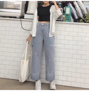 QUẦN CULOTTES JEAN LẬT LAI