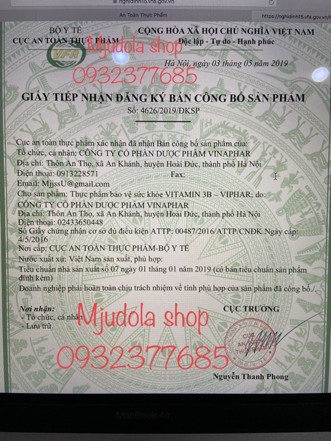 Viên uống Vitamin 3B B1-B6-B12  VIPHAR
