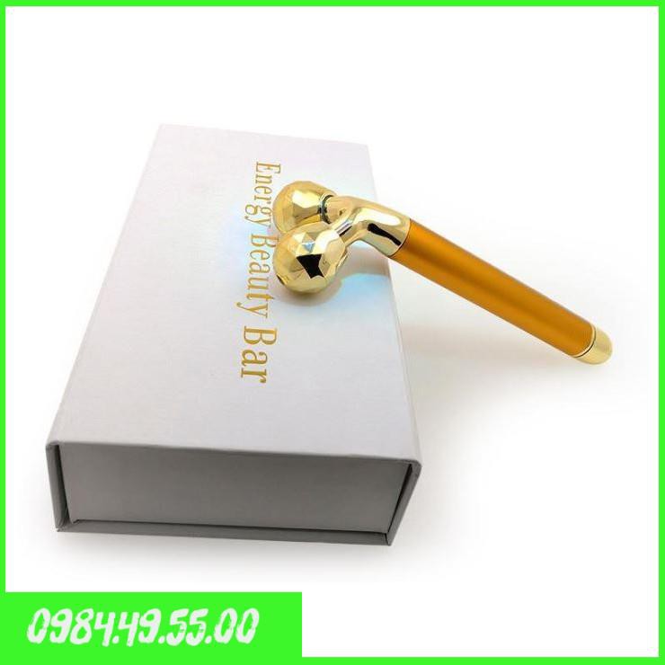 Lăn Mặt. Mạ Vàng 24K. Có Rung Massage. Nâng Cơ Mặt. Xóa Vết Nhăn Định Hình Khuôn Mặt VLine