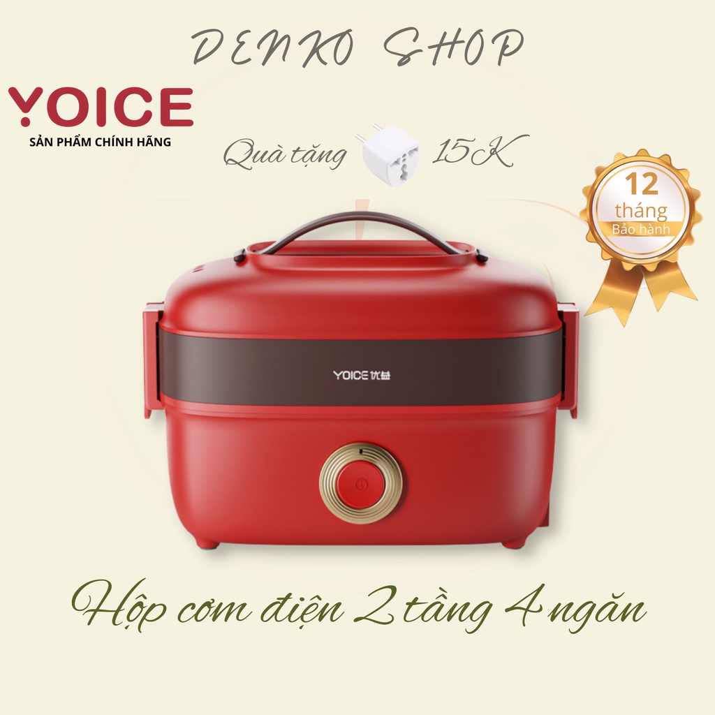 Hộp cơm cắm điện Yoice Y-FH13AS, dung tích 2 lít, hâm nóng, giữ nhiệt, nấu chín thức ăn, dùng cho văn phòng