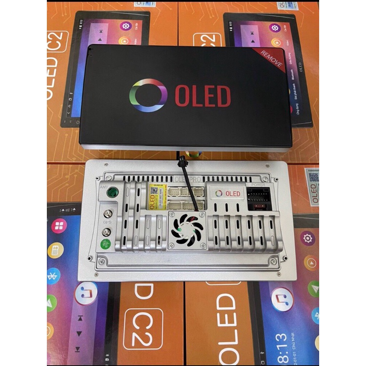 Màn Hình Android OLED C2 New Chip 8X có quạt tản nhiệt Theo Xe Mazda 3 2010 - 2014, 9 inch kèm dưỡng và jack nguồn zin