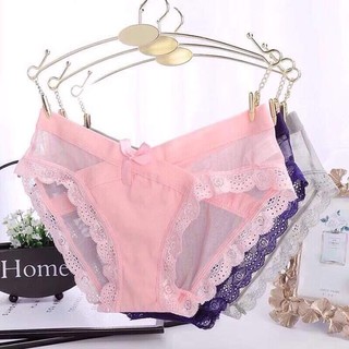 Quần lót nữ ren lưới cạp chéo combo 5 quần