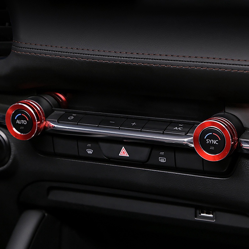 Vòng Trang Trí Bảo Vệ Núm Điều Hòa Xe Hơi Mazda 3 2019 2020 2021