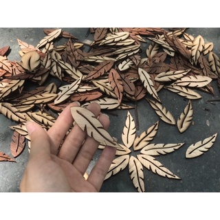 Combo 20 Lá gỗ handmade trang trí-móc khoá 🍃🍃