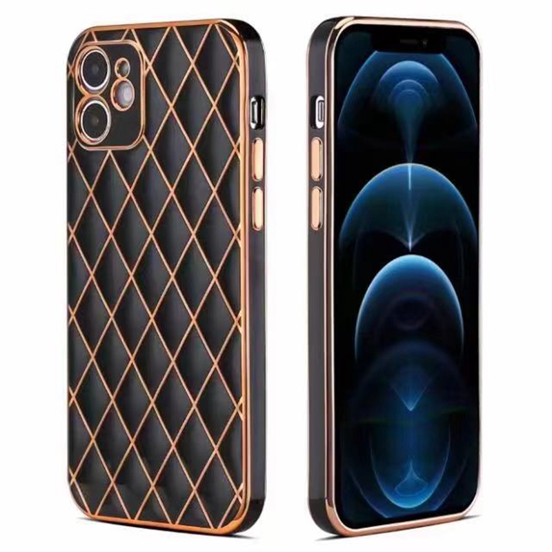 Ốp Điện Thoại SUNTAIHO Bằng TPU Da Cừu Vân Kim Cương Mạ Điện Cho iPhone 12 Pro 12Mini 11 Pro Max XR X XS Max 7 8 Plus