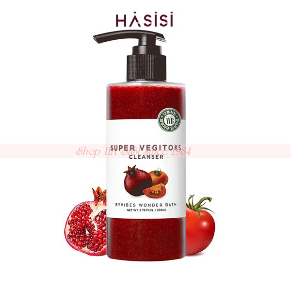 Sữa Rửa Mặt Rau Củ Sủi Bọt Khí Detox Da SUPER VEGITOKS CLEANSER 300ml - Màu đỏ